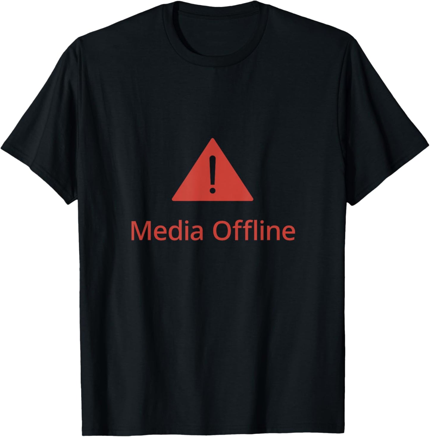 Media Offline - Funny Video Editor Design T-Shirt - T-Shirt | Black