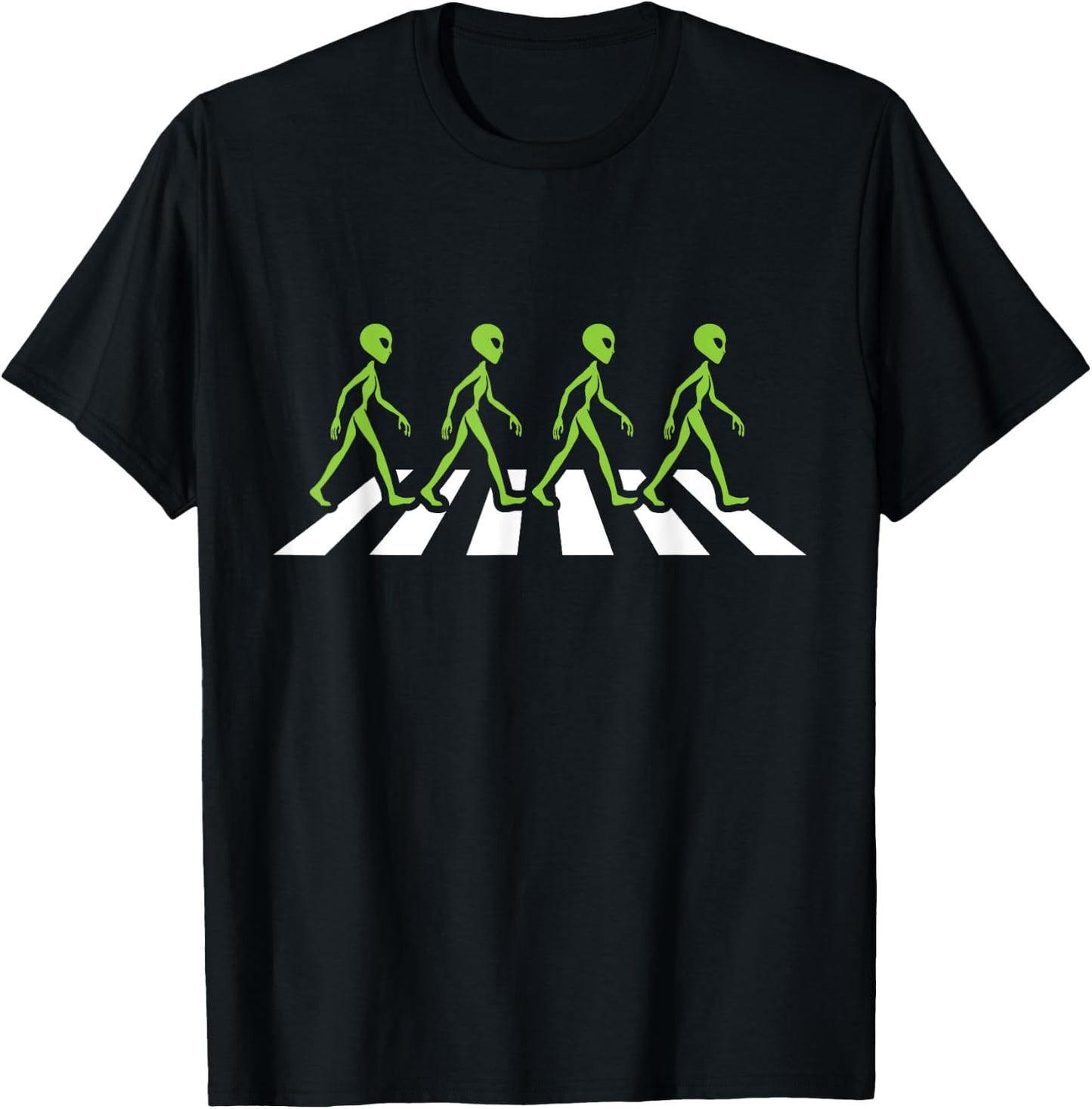 Aliens cross the street UFO enthusiasts - Alien T-Shirt - T-Shirt | Black