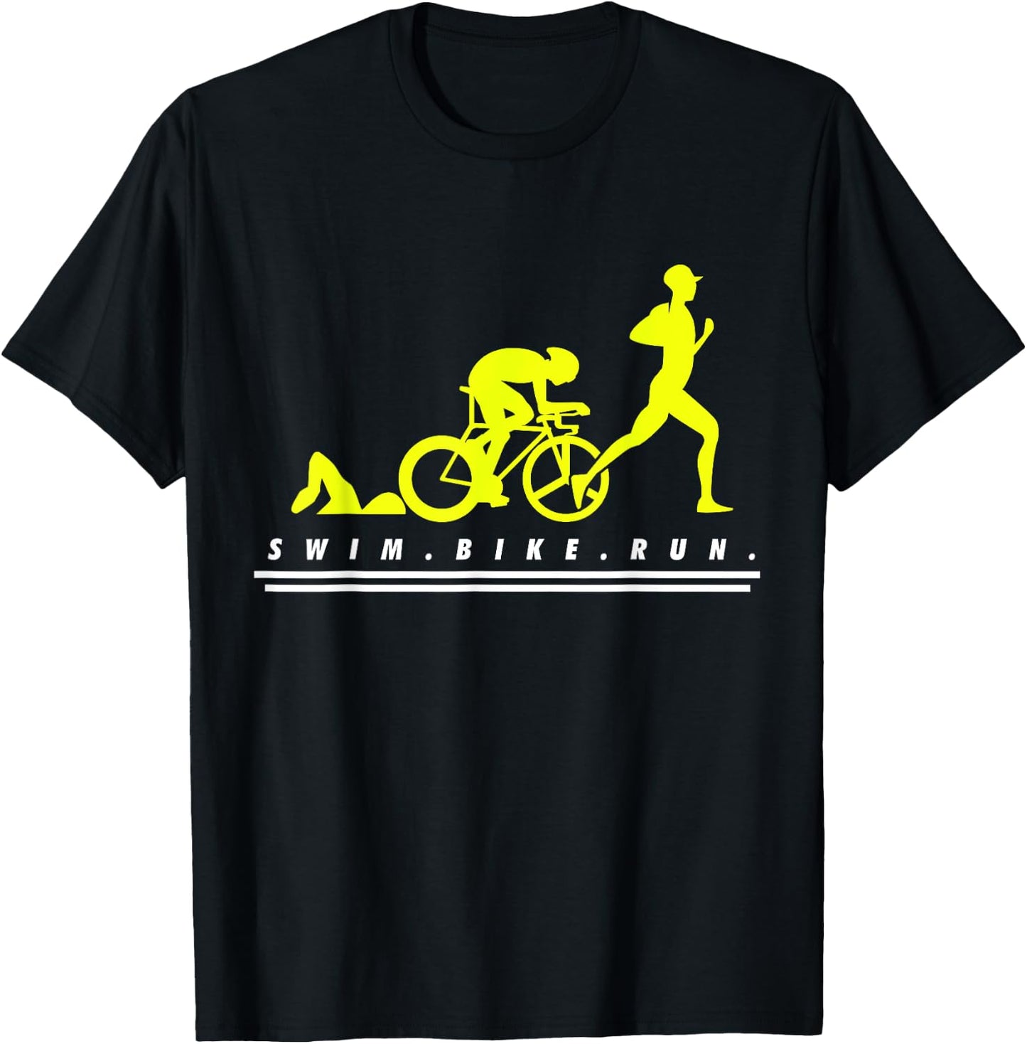 Triathlon Gift triathletes swimming bike running T-Shirt - T-Shirt | Black