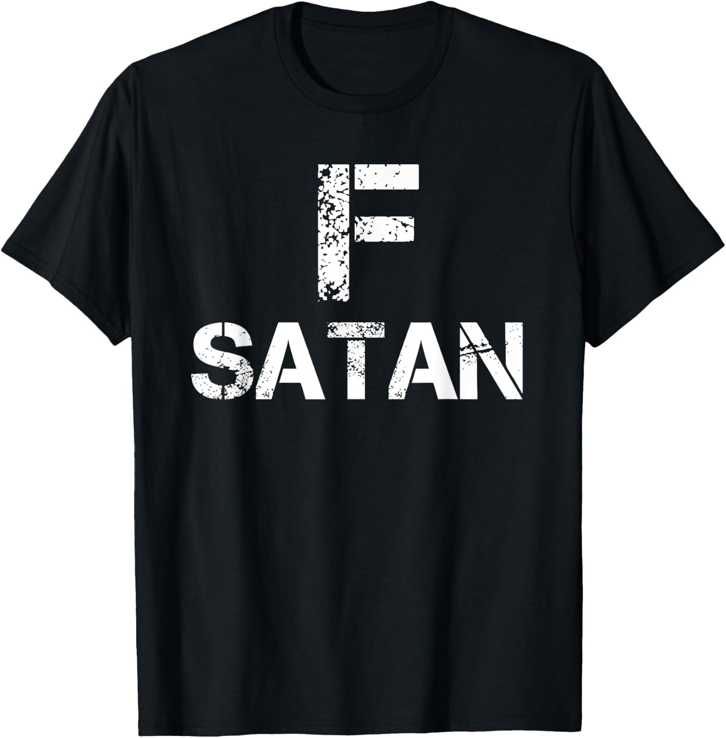 Satan F Satan! Swear Word Humor T-Shirt - T-Shirt | Black