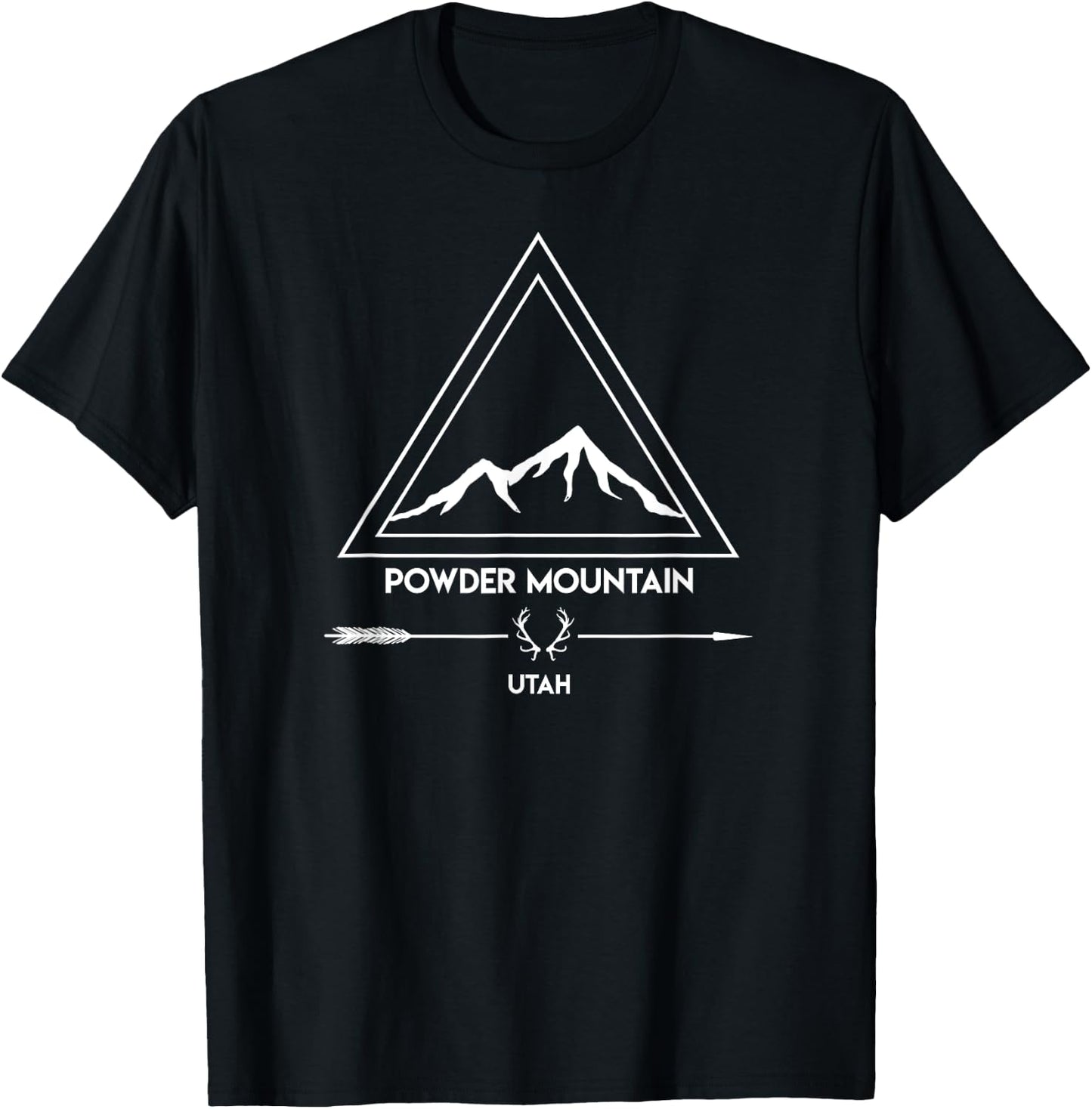 Powder Mountain Utah Ski Vacation Vintage T-Shirt - T-Shirt | Black