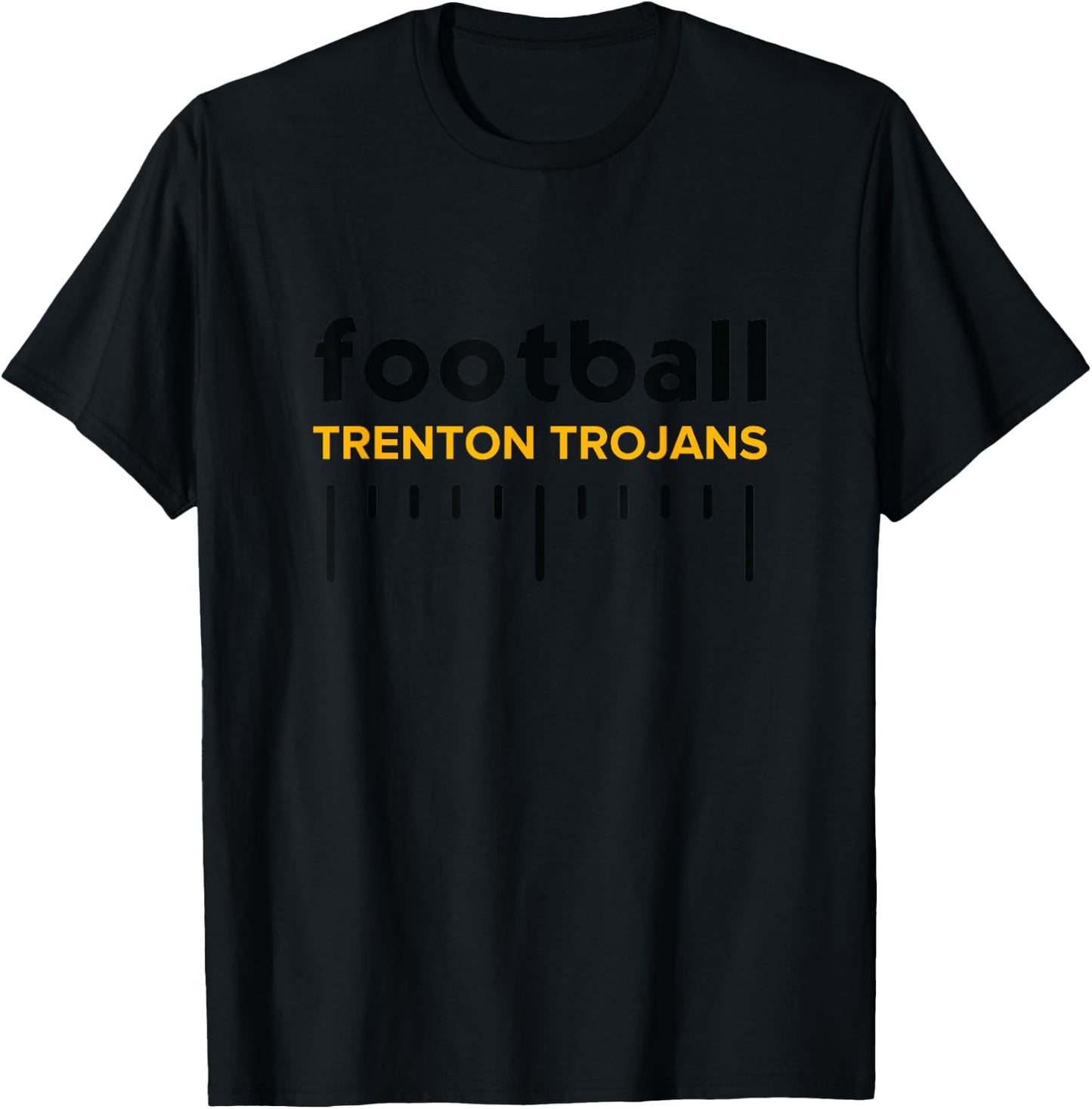 Trenton Trojans Football Lines HS T-Shirt - T-Shirt | Black