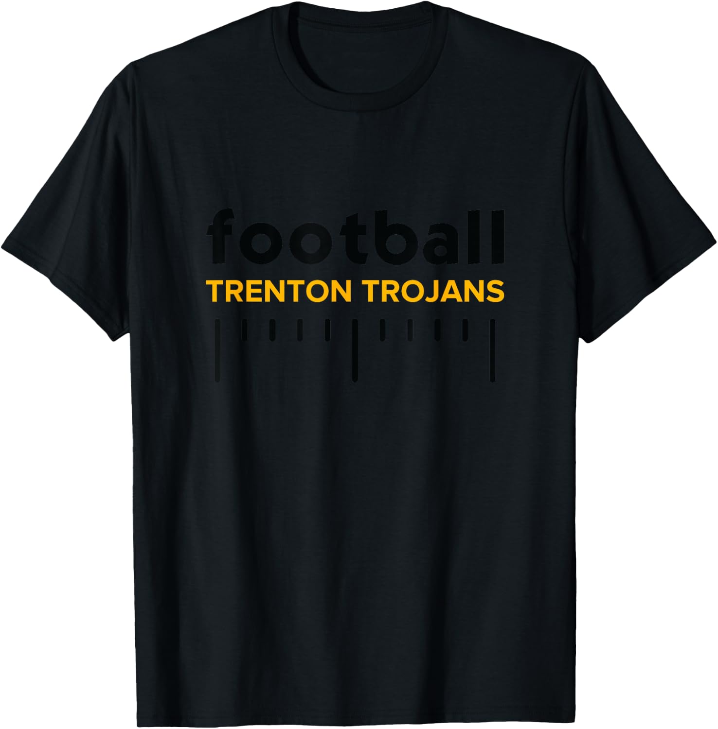 Trenton Trojans Football Lines HS T-Shirt - T-Shirt | Black
