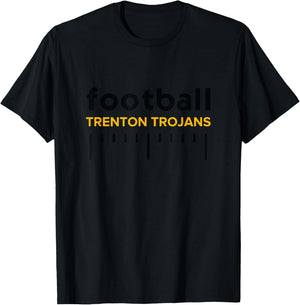 Trenton Trojans Football Lines HS T-Shirt - T-Shirt | Black