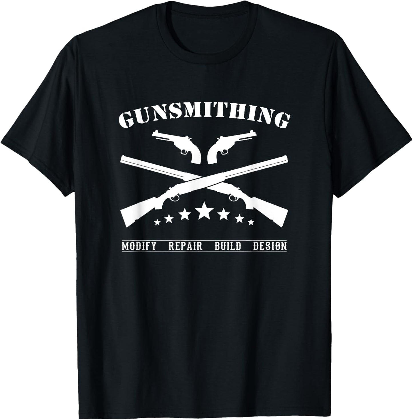 Gunsmithing Gun Engraver Custom Gun Builder Gunsmith T-Shirt - T-Shirt | Black