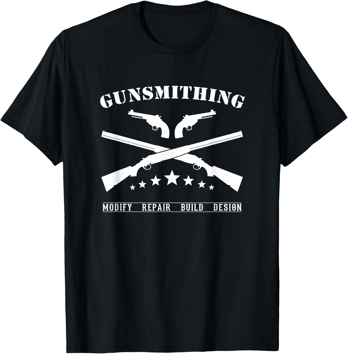 Gunsmithing Gun Engraver Custom Gun Builder Gunsmith T-Shirt - T-Shirt | Black