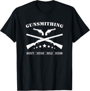 Gunsmithing Gun Engraver Custom Gun Builder Gunsmith T-Shirt - T-Shirt | Black