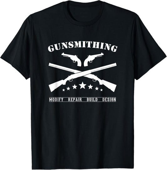 Gunsmithing Gun Engraver Custom Gun Builder Gunsmith T-Shirt - T-Shirt | Black