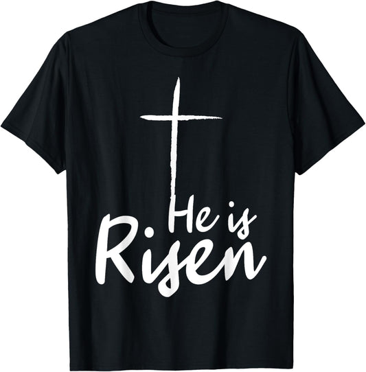 He Is Risen Easter Is About Jesus Bible Christ Easter T-Shirt - T-Shirt | Black