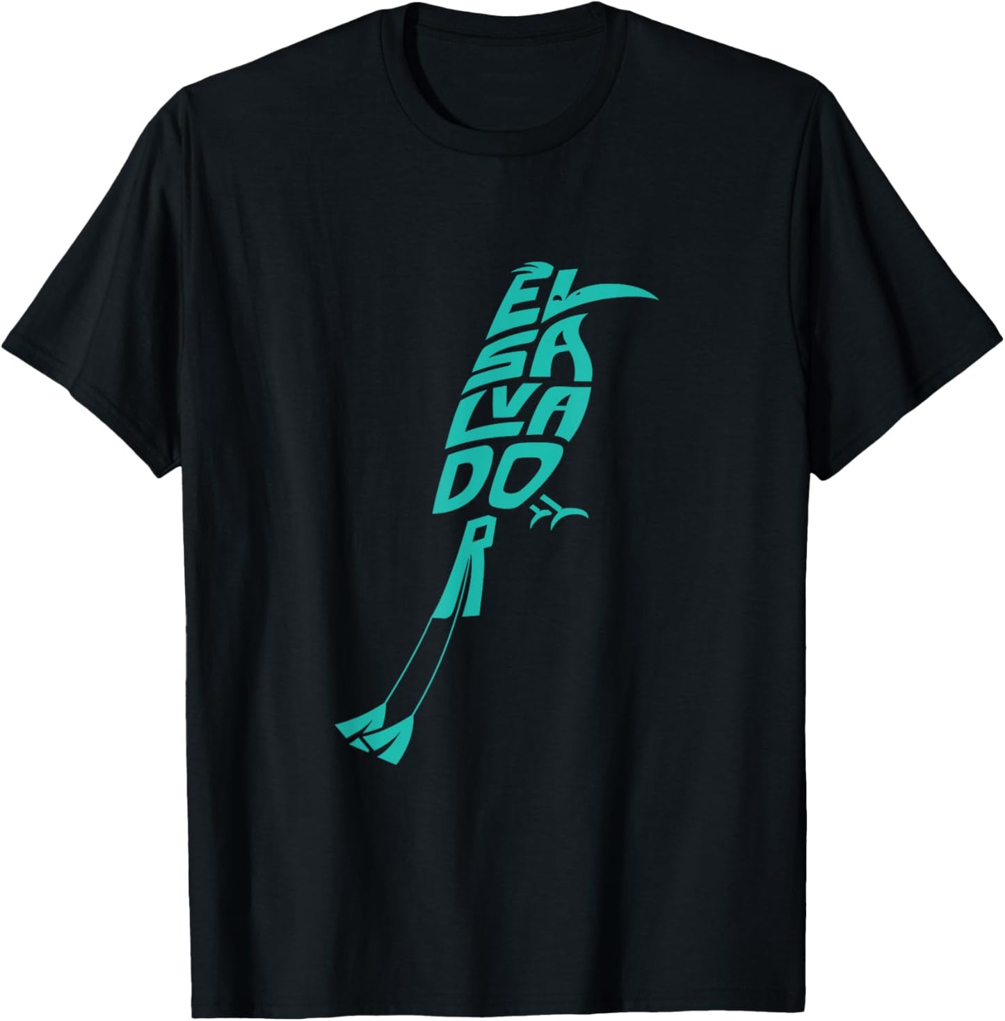 El Salvador Motmot Bird Word Art - Funny Animal T-Shirt - T-Shirt | Black