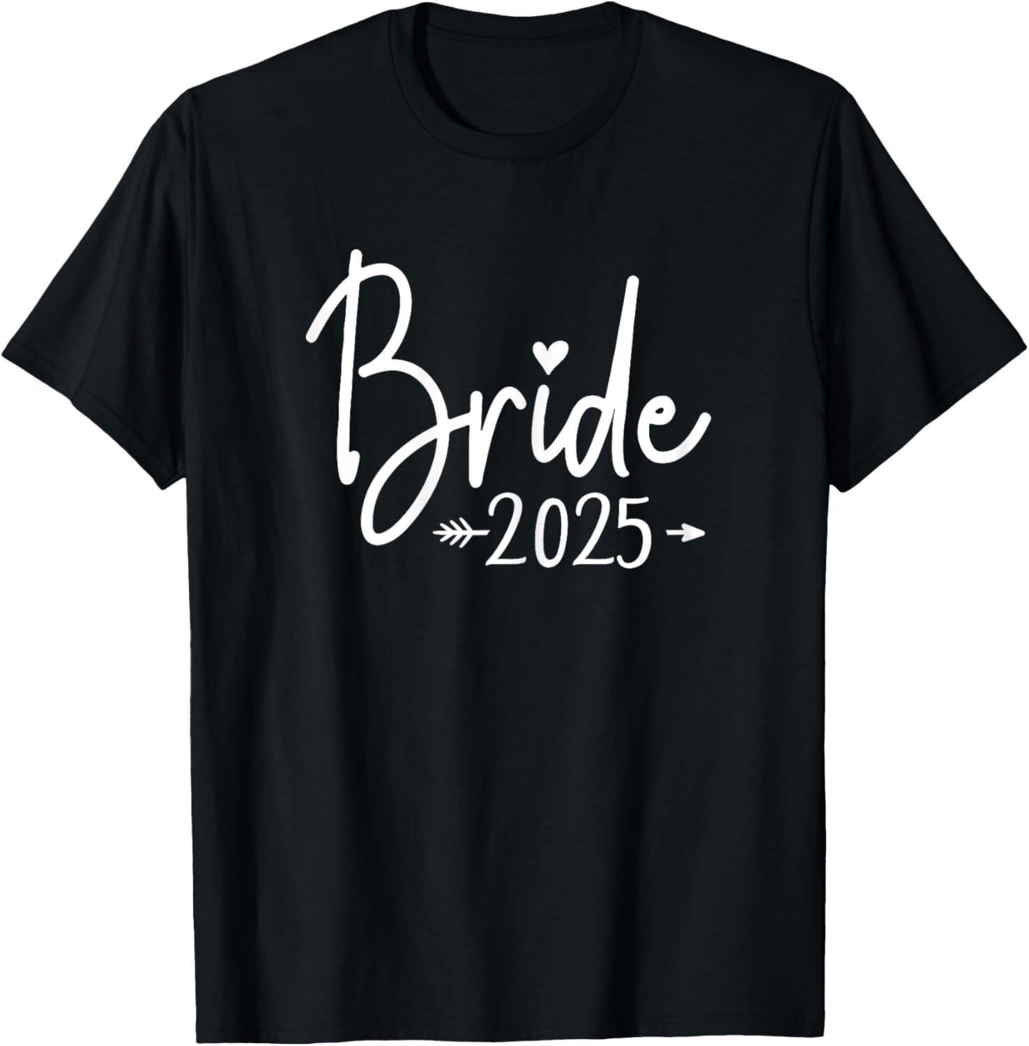 Bride Est 2025 Married Wedding Bridal Party Bachelorette T-Shirt - T-Shirt | Black