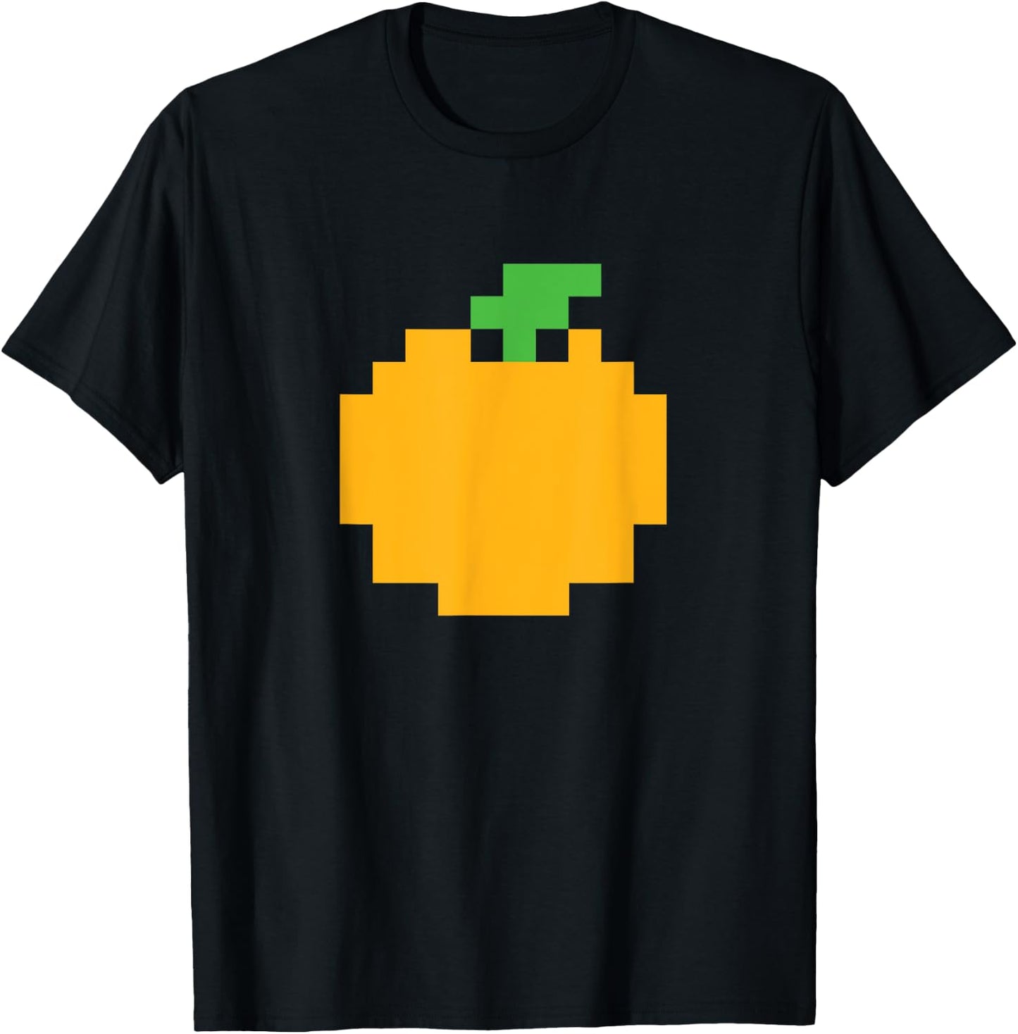 Pixel Orange 80s Video Game Halloween Easy Group Costume T-Shirt - T-Shirt | Black