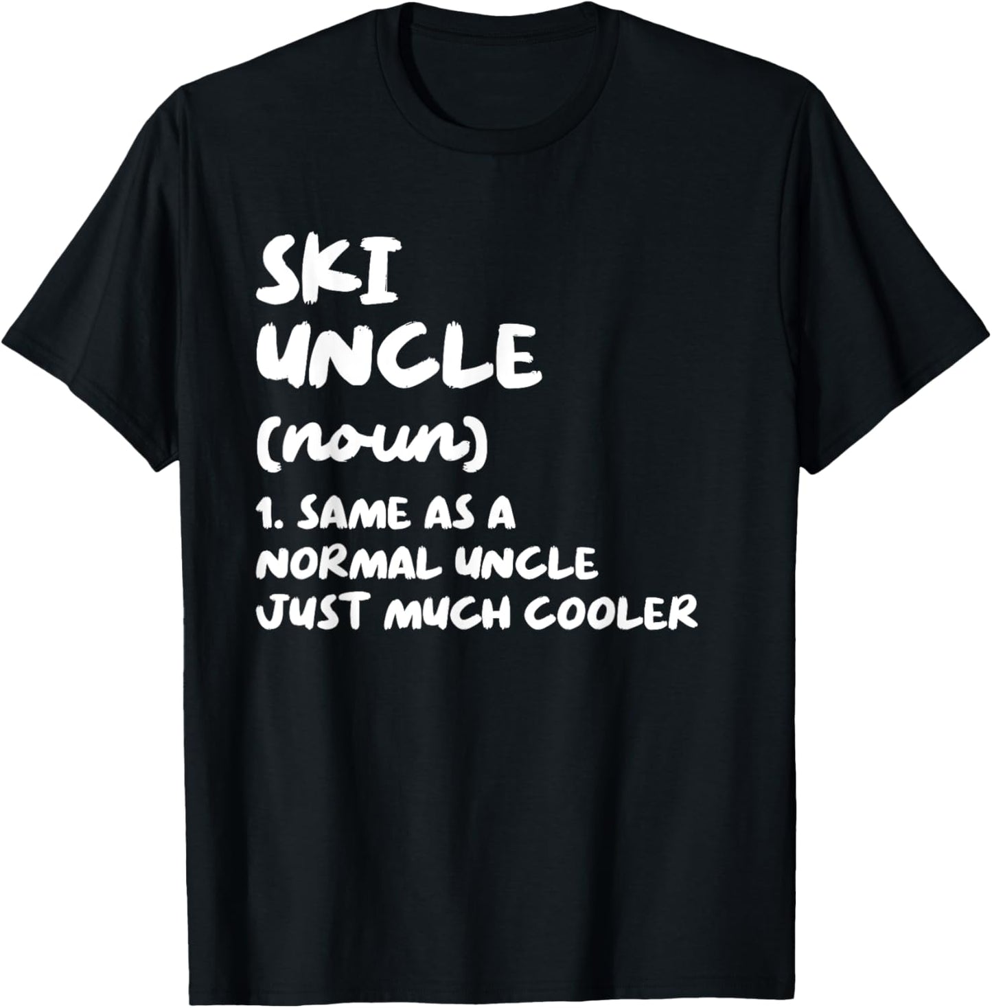 Ski Uncle Definition Skiing Funny Sports T-Shirt - T-Shirt | Black