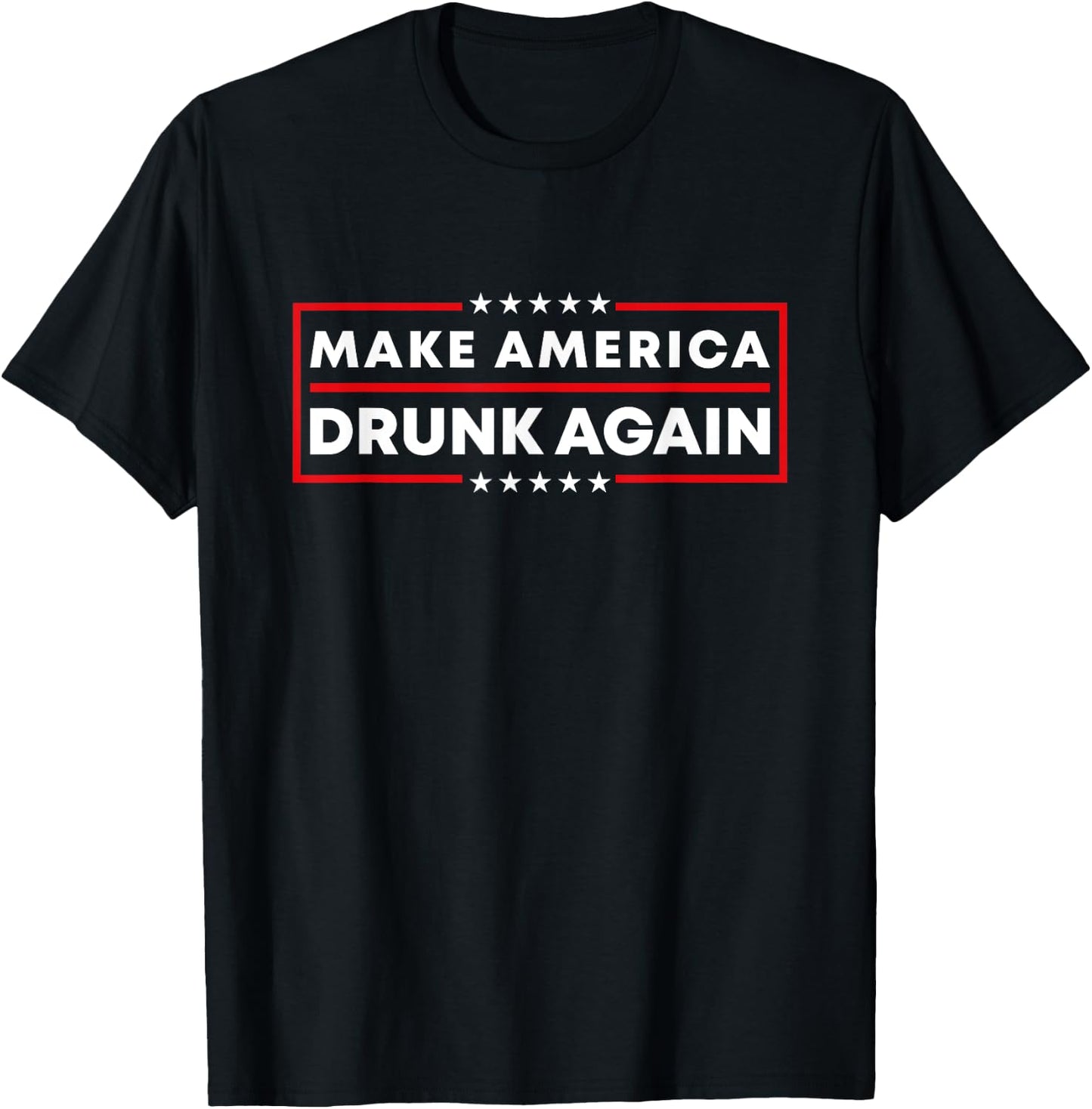 Make America Drunk Again Patriotic 4th of July Beer Drinking T-Shirt - T-Shirt | Black