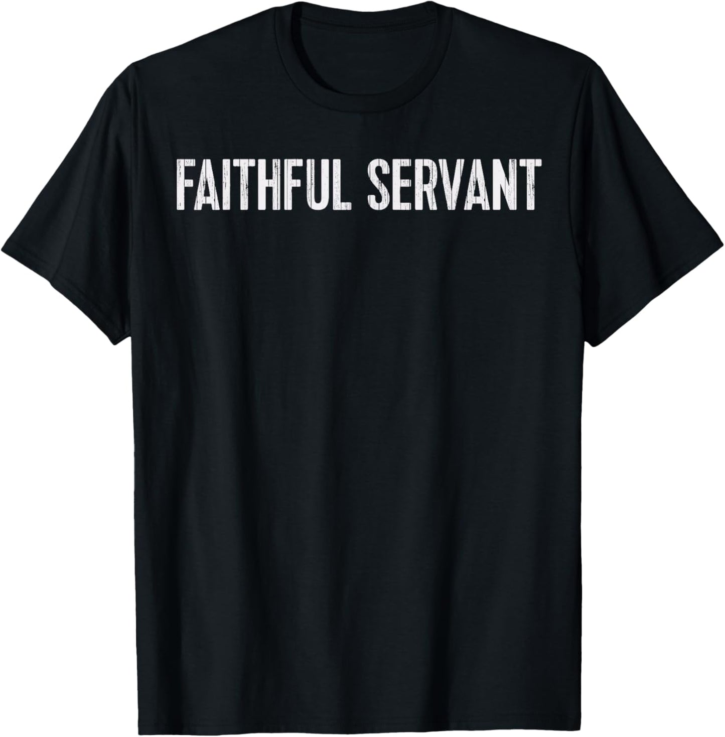Christian Faithful Servant Vintage T-Shirt - T-Shirt | Black