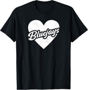 Vintage Blue Jays School Spirit Go Bluejays Love T-Shirt - T-Shirt | Black