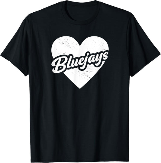 Vintage Blue Jays School Spirit Go Bluejays Love T-Shirt - T-Shirt | Black
