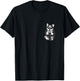 Siberian Husky in chest pocket dog T-Shirt - T-Shirt | Black