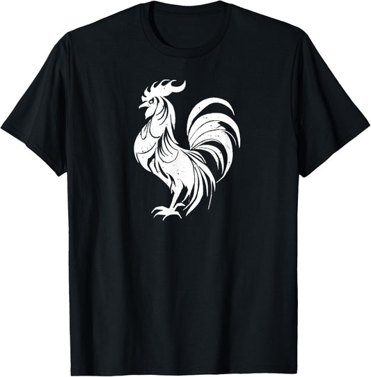 Rooster Country Decor Chicken Gallo Farm T-Shirt - T-Shirt | Black