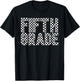 Checkered Fifth Grade Back to School Shirt Teacher Kids T-Shirt - T-Shirt | Black