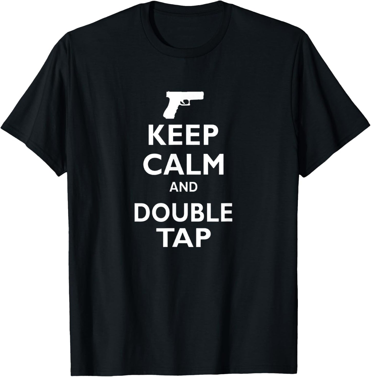 Keep Calm And Double Tap T-Shirt - T-Shirt | Black