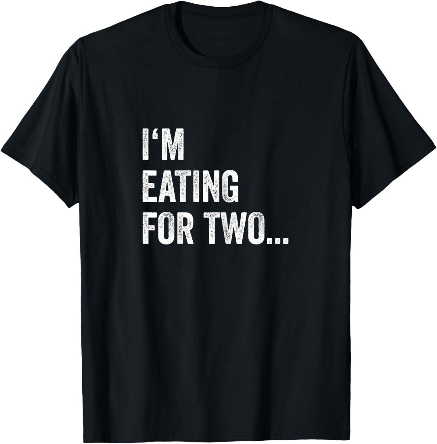 Eating For Two Drinking For Three Couples Shirts | Her T-Shirt - T-Shirt | Black