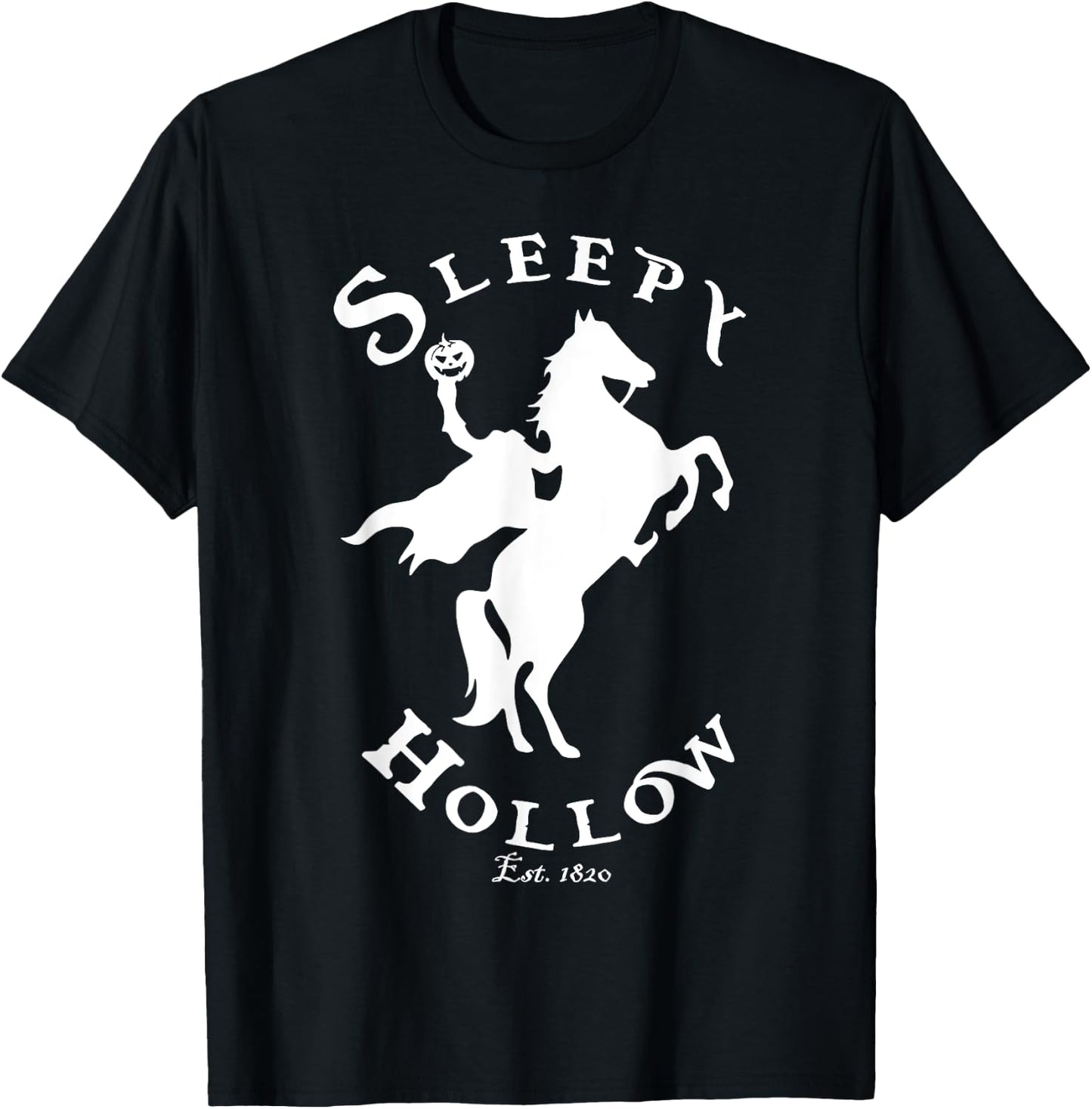 Vintage Headless.Horseman Halloween Sleepy Hollow Est 1820 T-Shirt - T-Shirt | Black