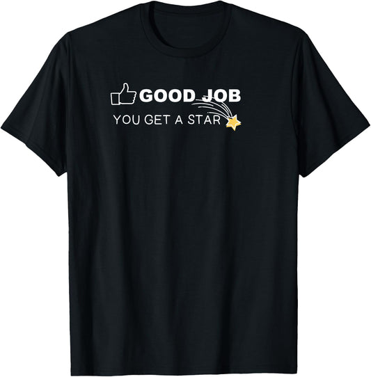 VIPKID Good Job You Get a Star T-Shirt - T-Shirt | Black