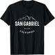 Retro Cool San Gabriel California Mountains Novelty T-Shirt - T-Shirt | Black
