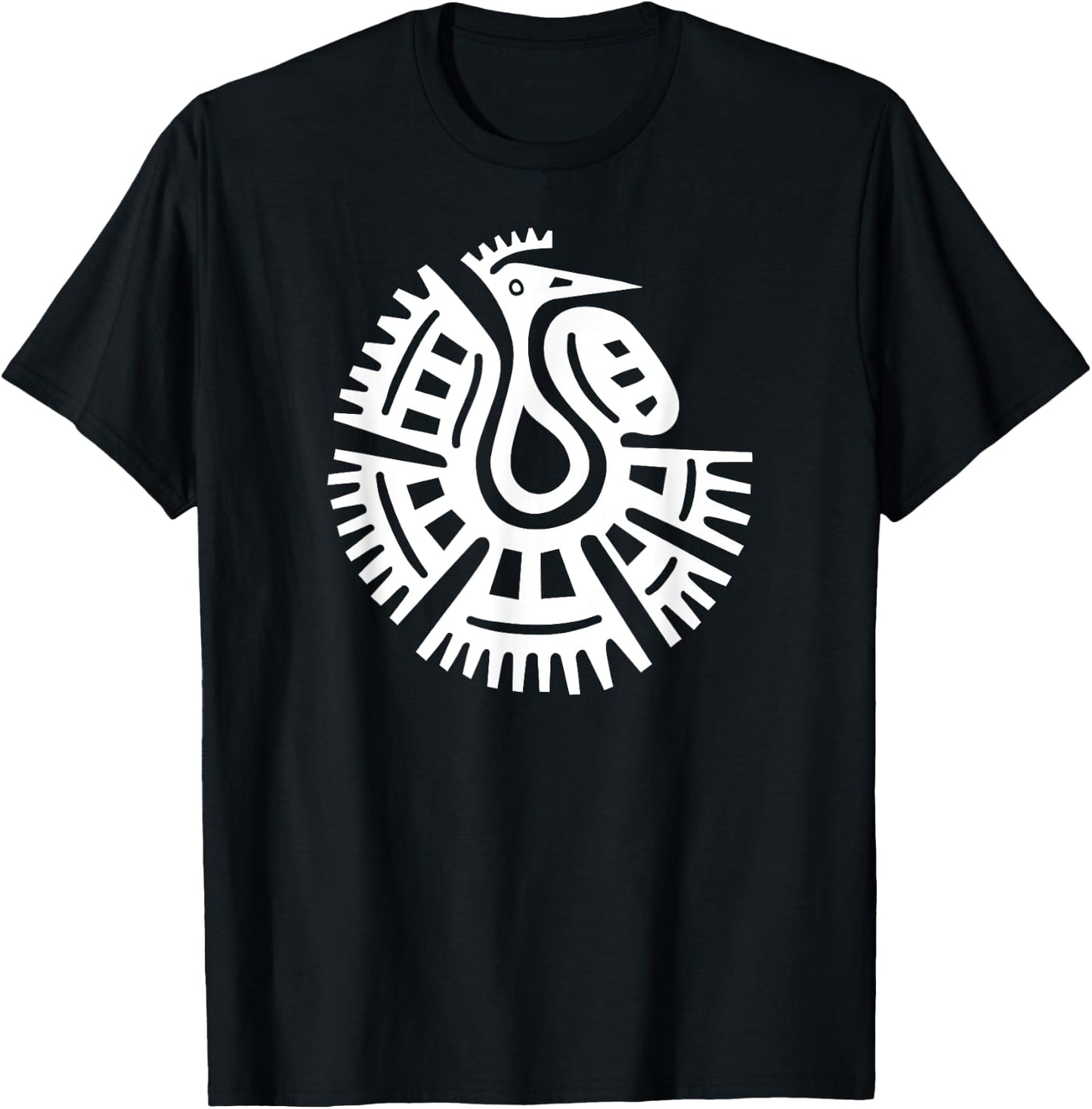 Mexico Mayan Bird Ethnic Symbol T-Shirt - T-Shirt | Black