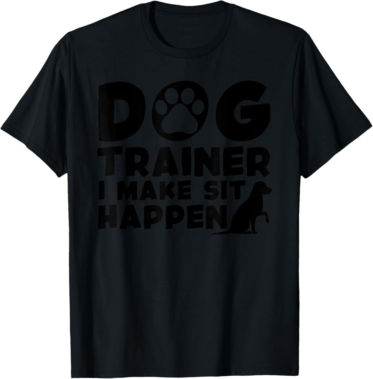 Cool Dog Trainer Art Women Dog Handler Dog Training T-Shirt - T-Shirt | Black