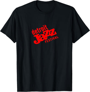 Detroit Jazz Festival Red Color T-Shirt - T-Shirt | Black