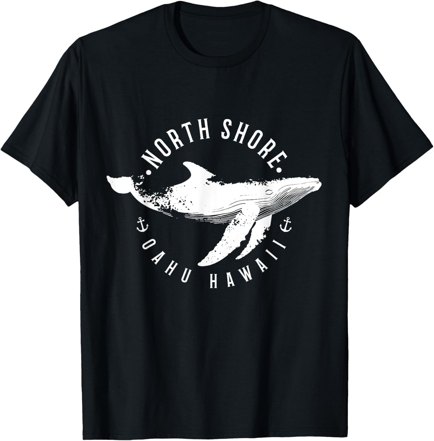 North Shore Uaho Hawaii Surfer Souvenir Whale Ocean Nautical T-Shirt - T-Shirt | Black