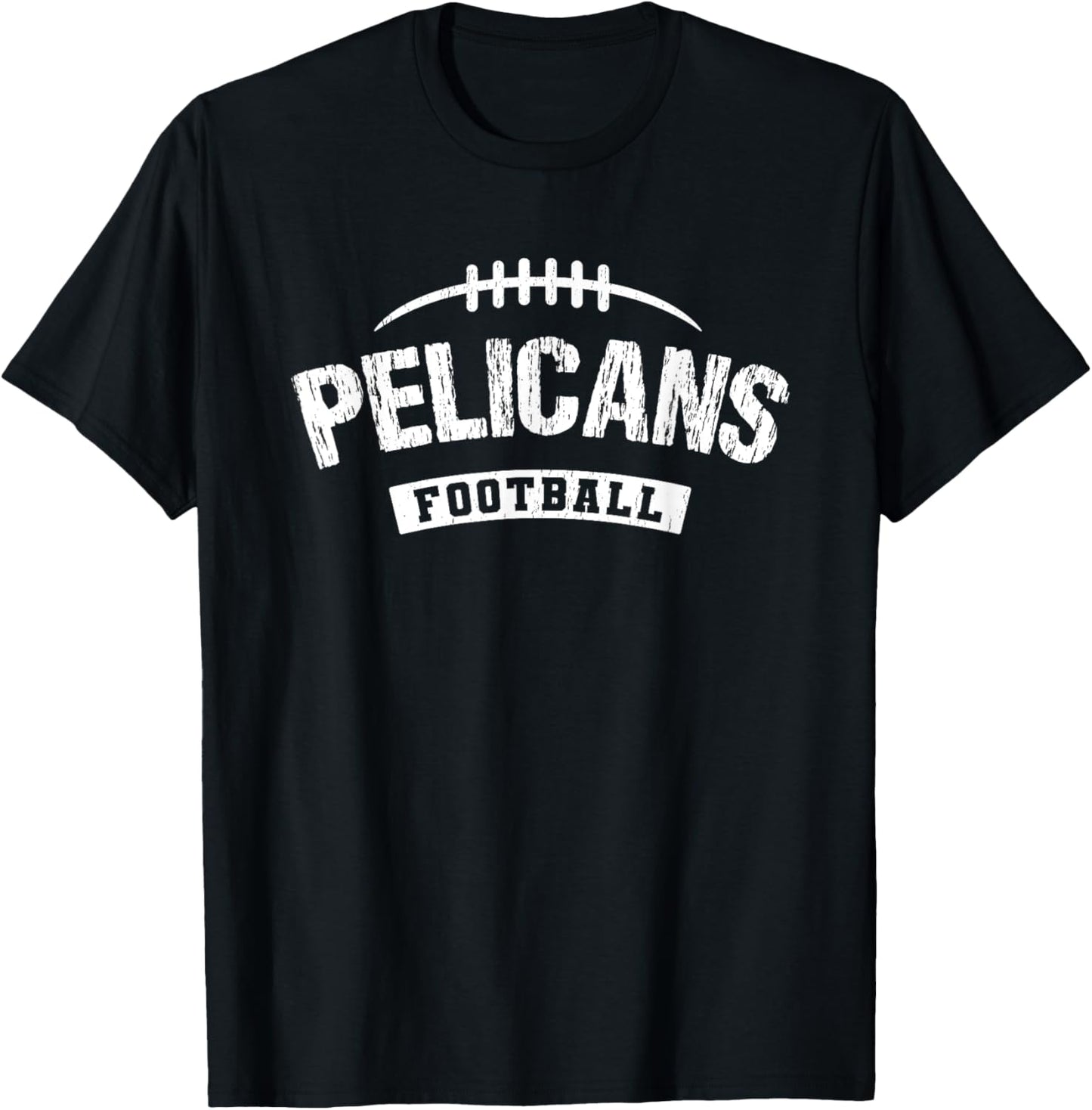 Pelicans Homer Football Distressed HS T-Shirt - T-Shirt | Black