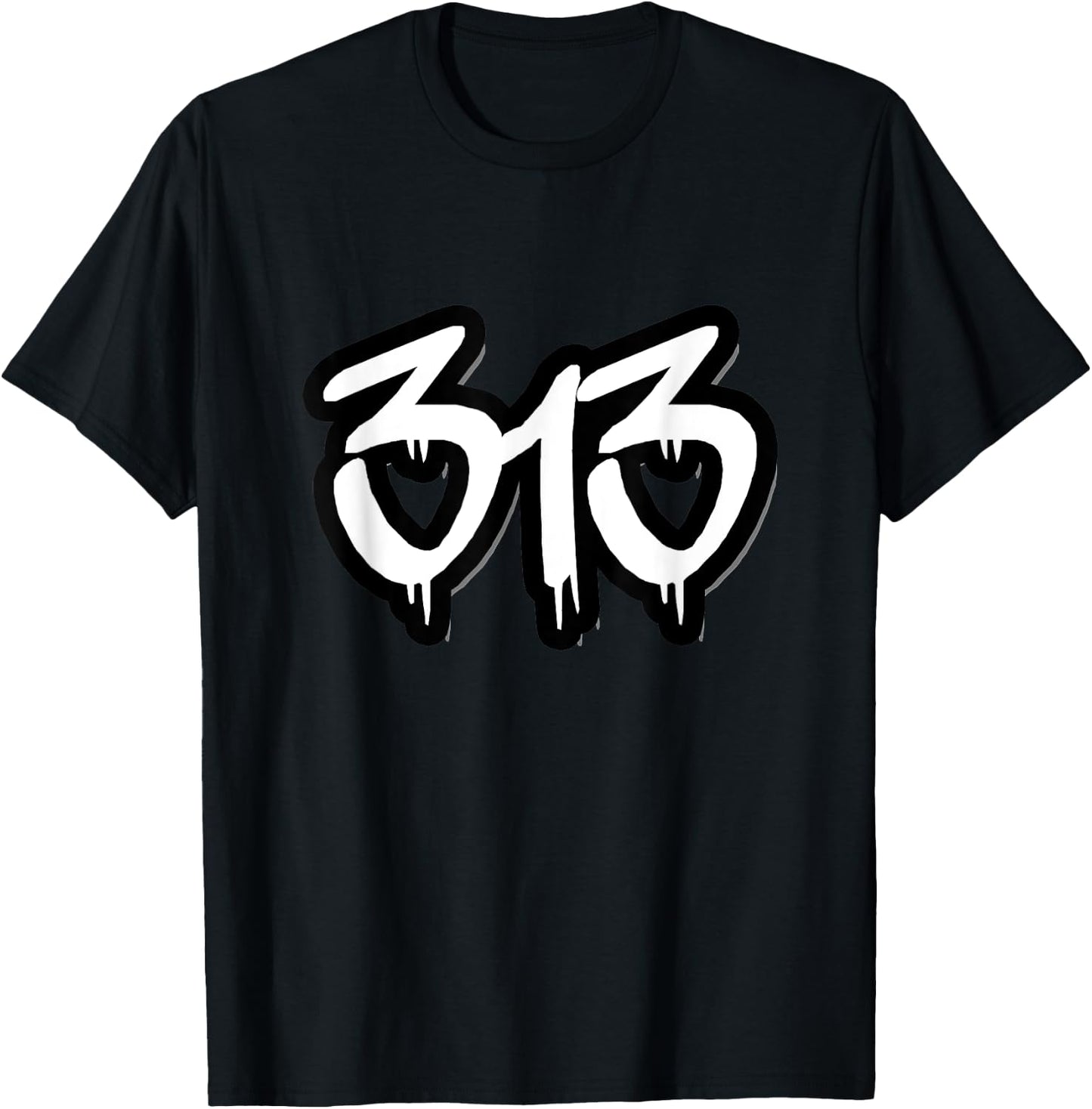Detroit 313 T-Shirt - T-Shirt | Black