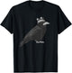 King Crow Raven with Crown Bird T-Shirt - T-Shirt | Black