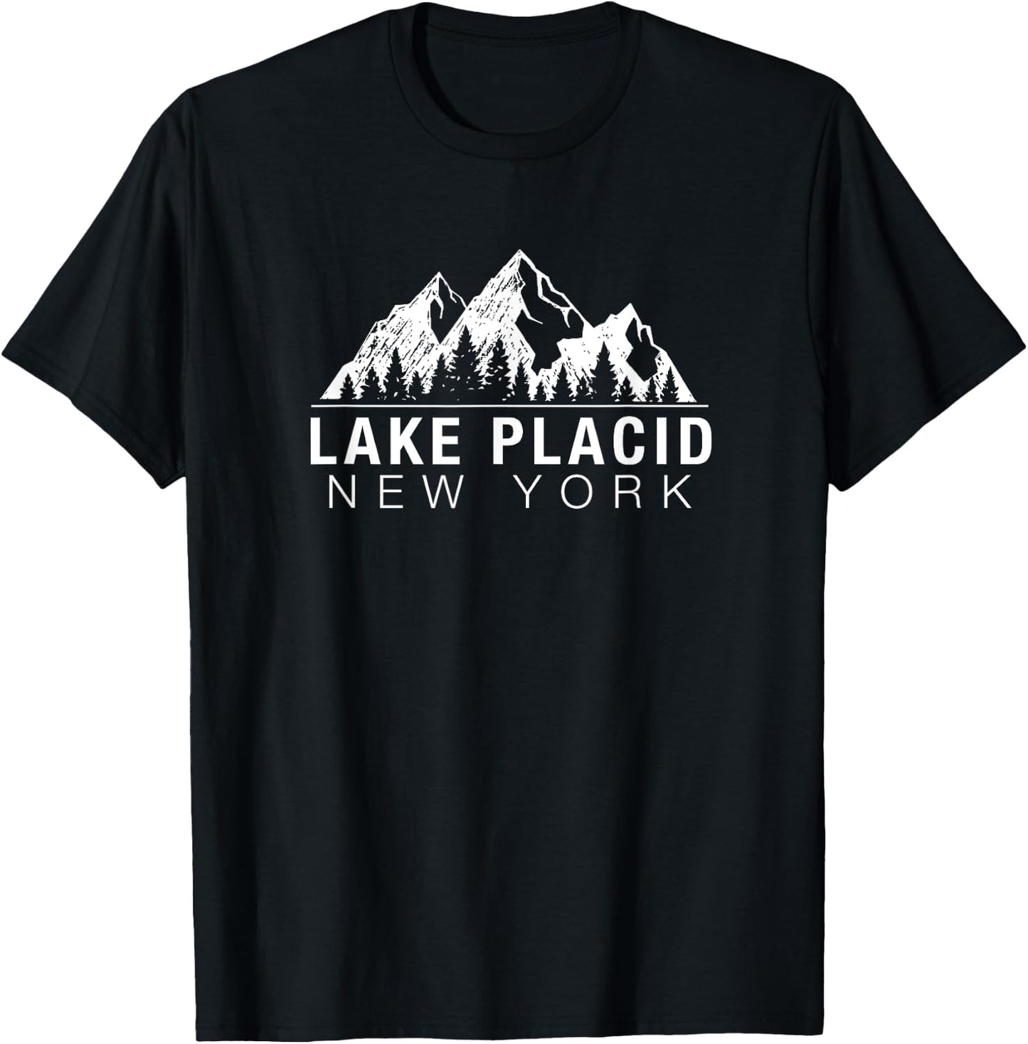 New York - Lake Placid T-Shirt - T-Shirt | Black