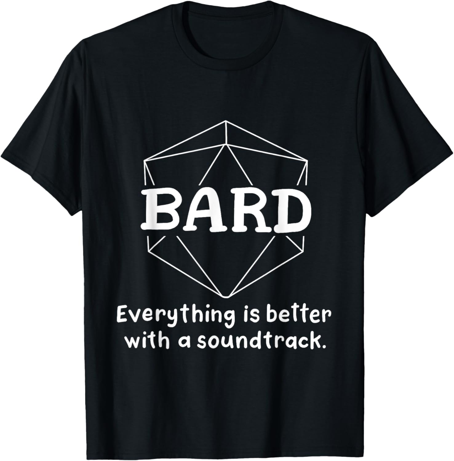 Bard Funny Character Joke Roleplaying Games RPG Gamer T-Shirt - T-Shirt | Black