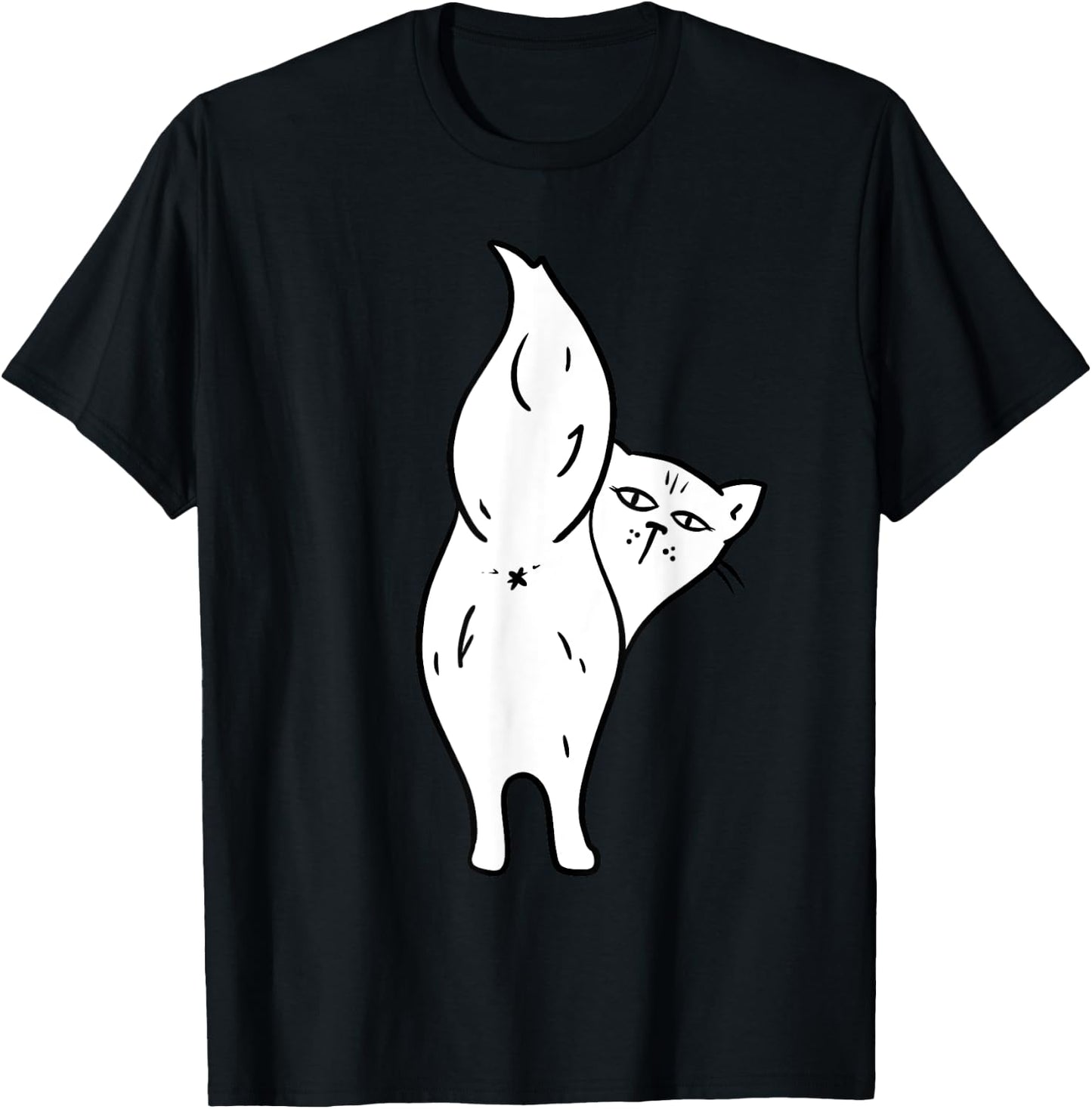Cat Butthole Shirt Offensive Animal Butt Cat Lady T-Shirt - T-Shirt | Black