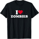 I Love Zombies I Heart Zombies Lover T-Shirt - T-Shirt | Black