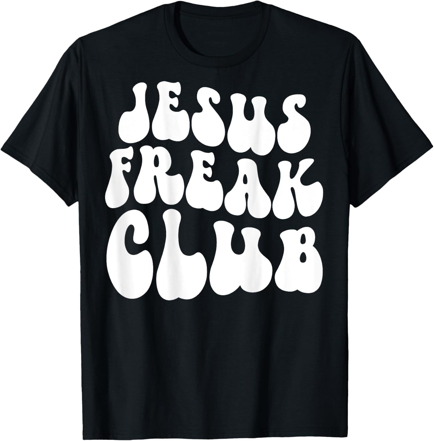Jesus Freak Club Retro T-Shirt - T-Shirt | Black