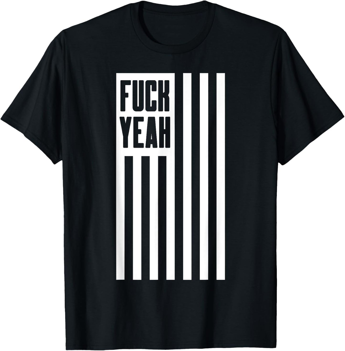 America Fuck Yeah - Humorous 'Merica Novelty T-Shirt - T-Shirt | Black