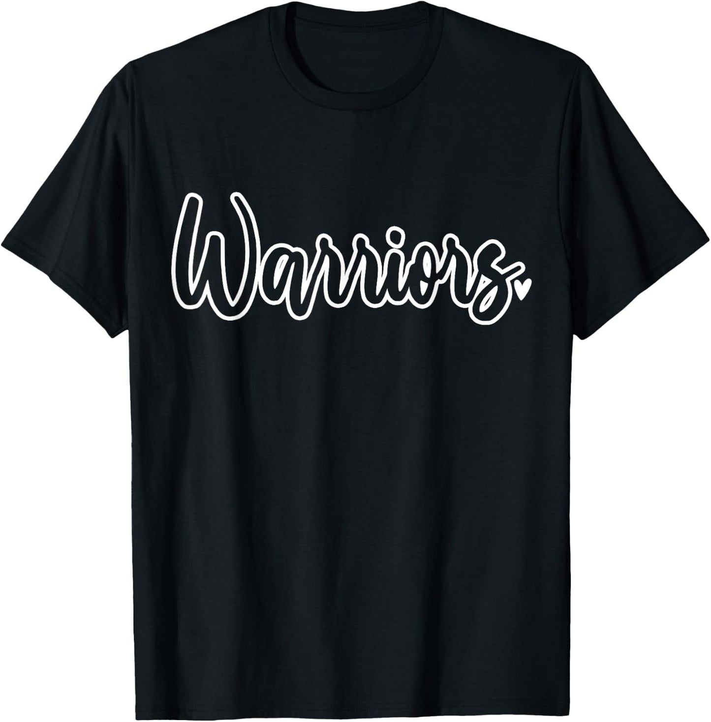 Warriors School Sports Fan Team T-Shirt - T-Shirt | Black