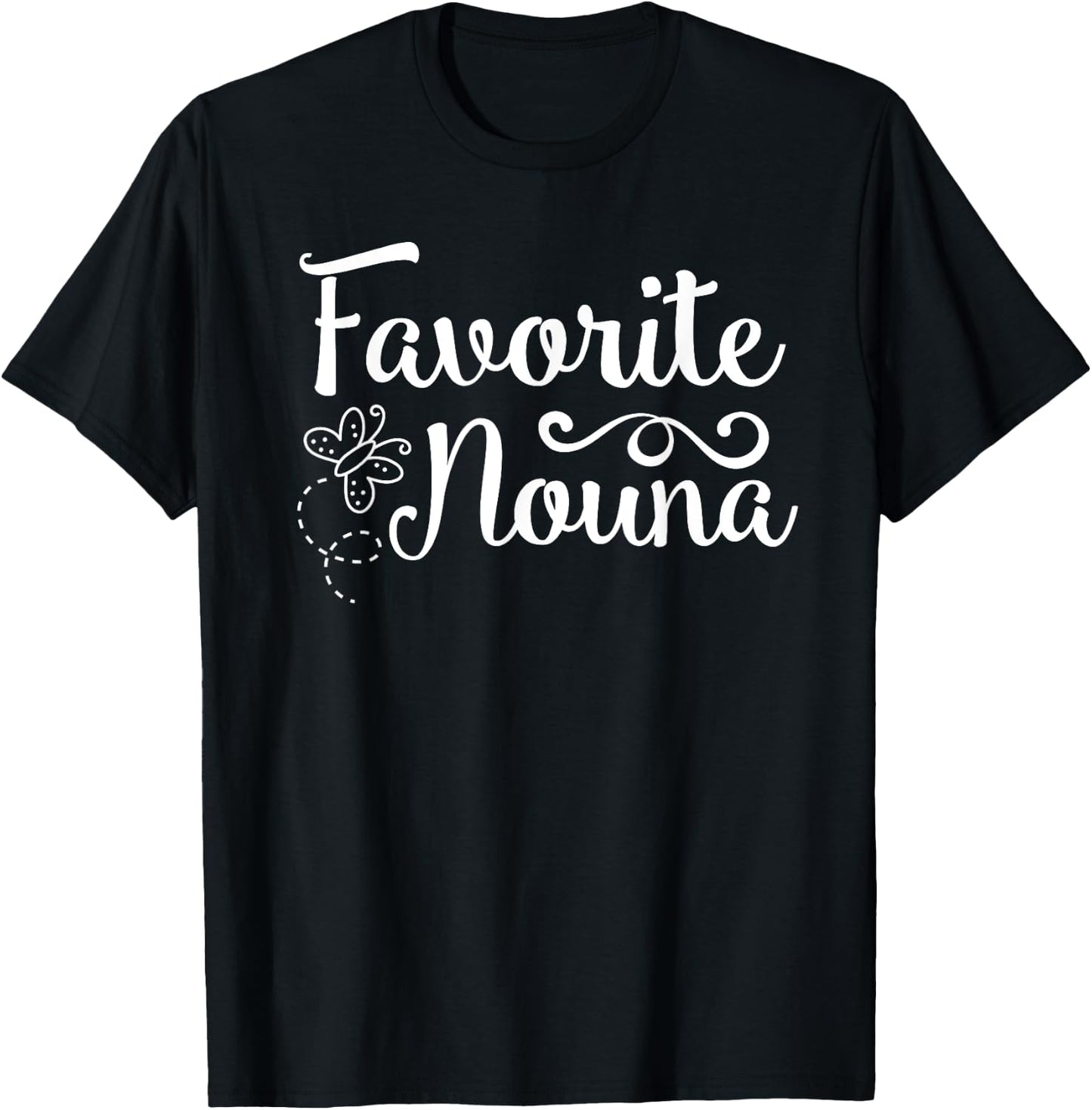 Favorite Nouna - Cute Greek Godmother T-Shirt - T-Shirt | Black