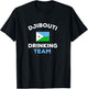 Djibouti Drinking Team Beer Country Flag Funny T-Shirt - T-Shirt | Black
