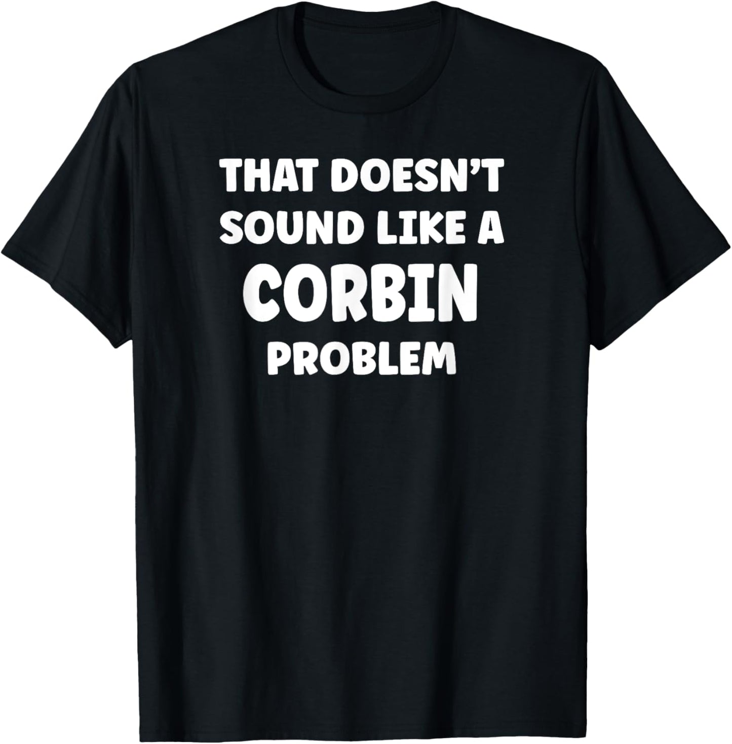 CORBIN Personalized Custom Boys CORBIN Name T-Shirt - T-Shirt | Black