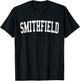 Vintage Smithfield VA Distressed White Varsity Style T-Shirt - T-Shirt | Black