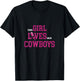 Funny Football Quote This Girl Loves her Cowboys Cut Girls T-Shirt - T-Shirt | Black