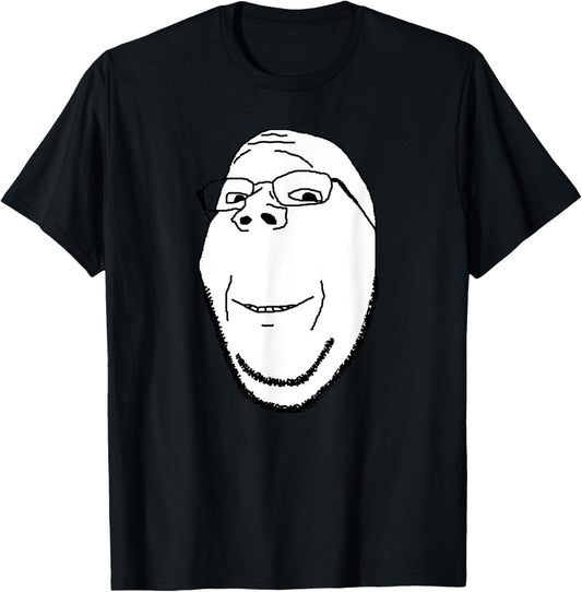 Soyjak Soy Wojak Soyboy Funny Meme Wholesome Gapejak T-Shirt - T-Shirt | Black
