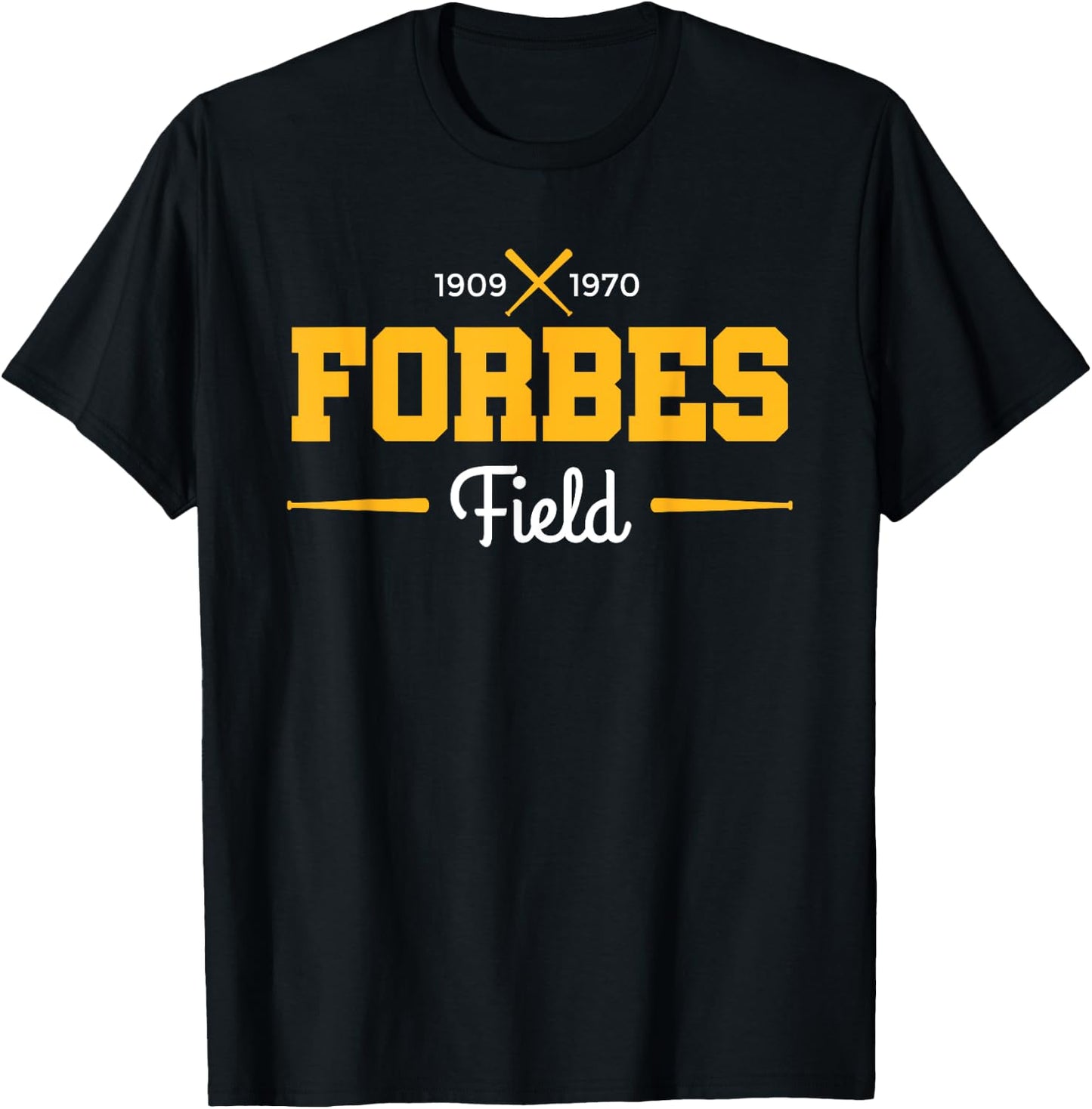 Forbes Field Retro Pittsburgh Baseball T-Shirt - T-Shirt | Black